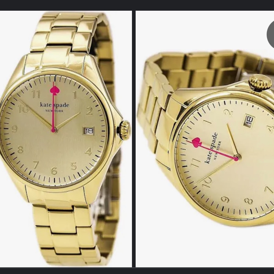 Kate Spade Seaport Watch Gold Tone Mother Of Pearl Dial